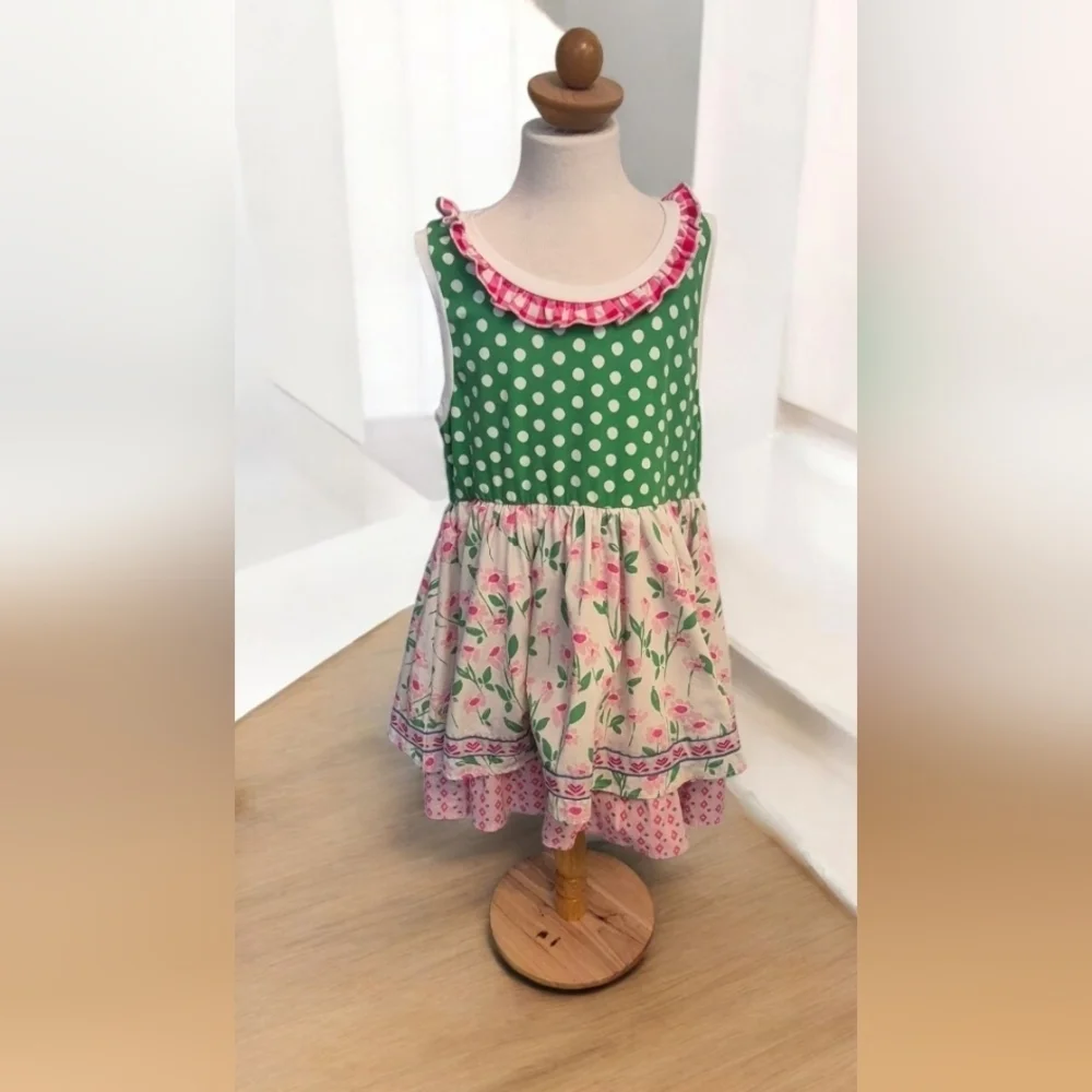Wild Flowers Lala Land Gardenia Polka Dot and Floral Dress